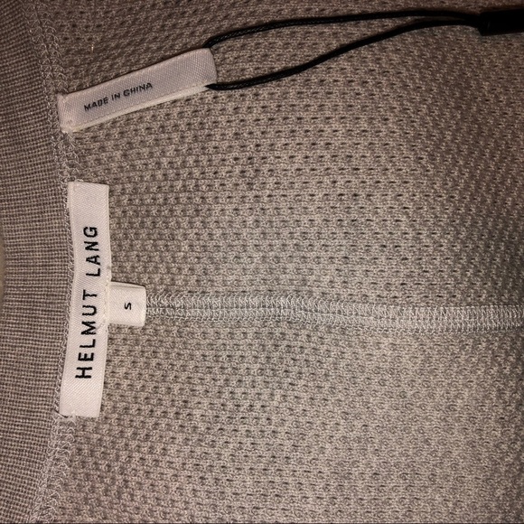 NWT HELMUT LANG Light Gray Cotton Cashmere Blend Knit Pullover Sweater - Picture 7 of 9